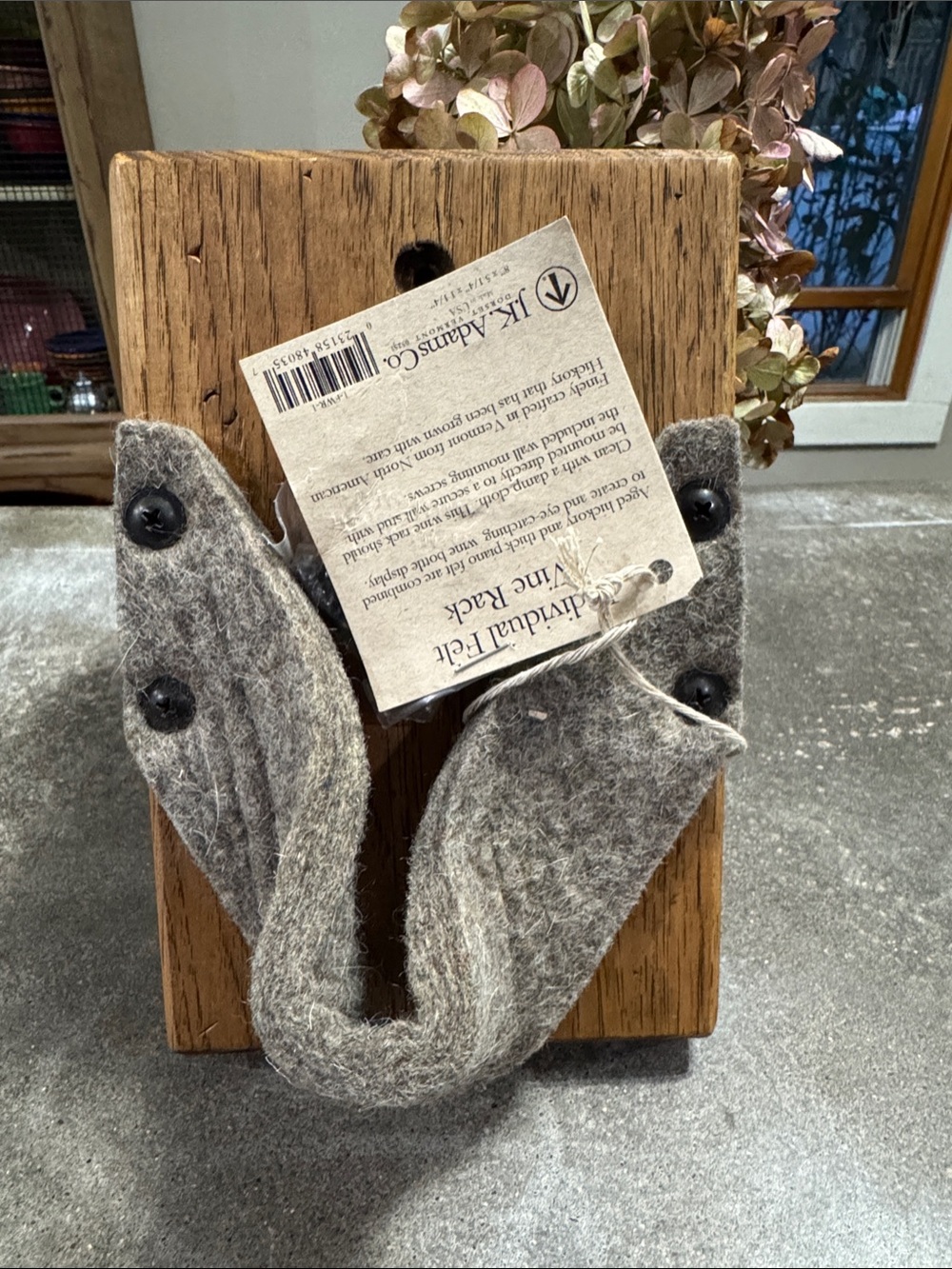 J.K. Adams Co. Individual Felt Wine Rack NWT